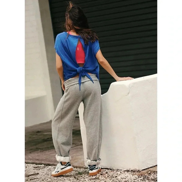 NWT Free People Sprint To The Finish Pants Sweatpants Joggers Baggy FP Movement - Picture 5 of 14